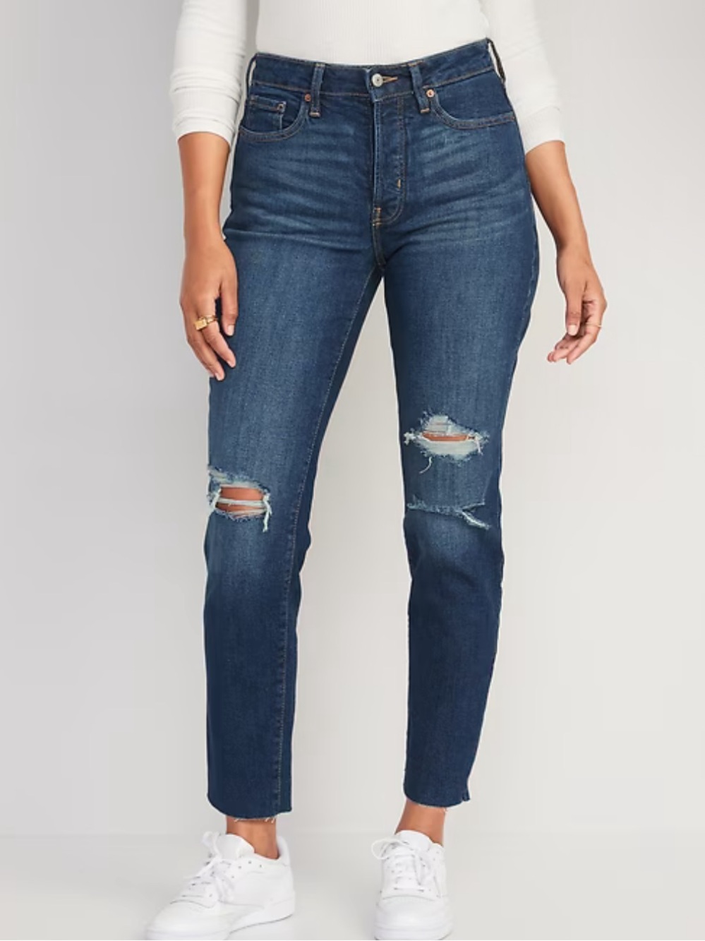 Old Navy High Rise O.G. Straight Secret Smooth Pockets Crop Jeans Size 4